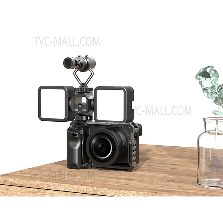 SLR Camera Three-Head Cold Shoe Base Connector Microphone Fill Light Expansion Aluminum Alloy Adapter-7