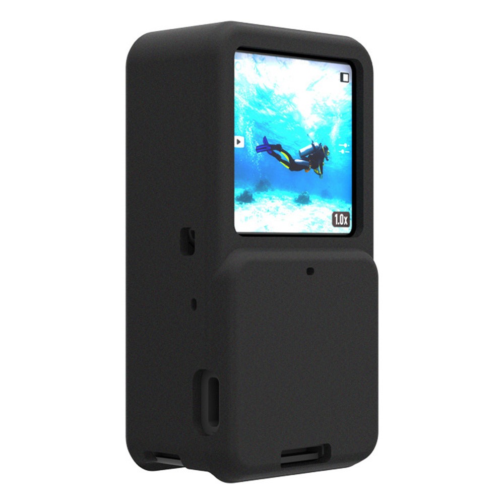 For DJI Action 2 Soft Anti-Drop Anti-Scratch Silicone Protective Cover Dust-Proof Sports Action Camera Accessories - Black-3