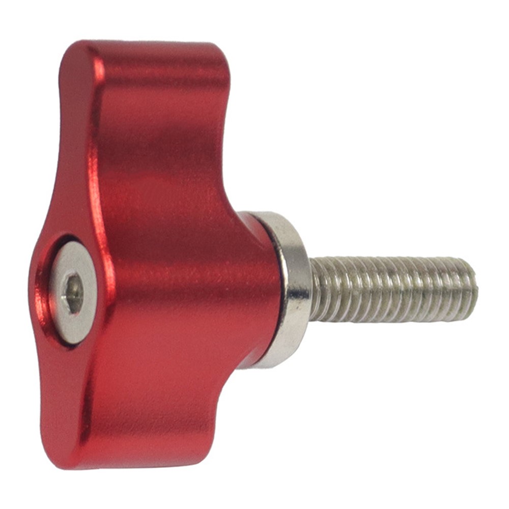 KF46242 T Screw Aluminum Alloy Adjustable Handle Screw M4 Camera Quick Release Adapter Male Screw Mount - Red-2