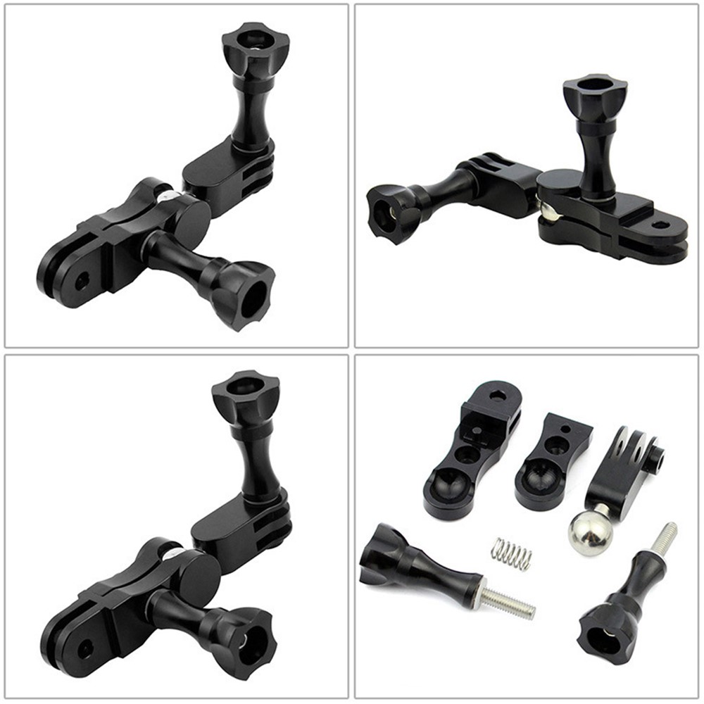 18789TW Adjustable Extension Arm Adapter Set for Gopro Hero 10/9/8 Series Long/Short Straight Joints Connector Magic Arm Metal Converter-5