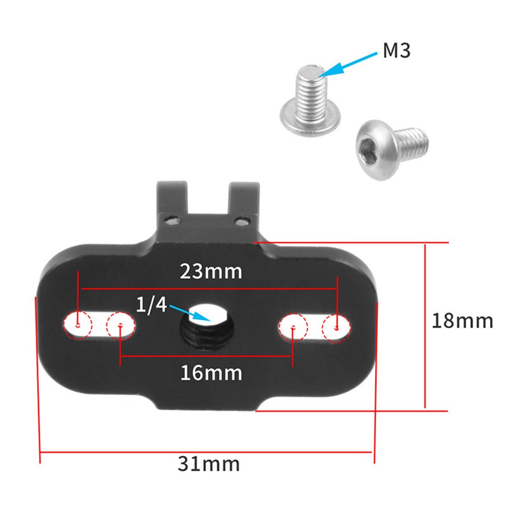 KF42732 Metal Replacement Base Adapter for Insta360 One X2 Magnetic Folding Mount with 1/4 Screw Hole-8