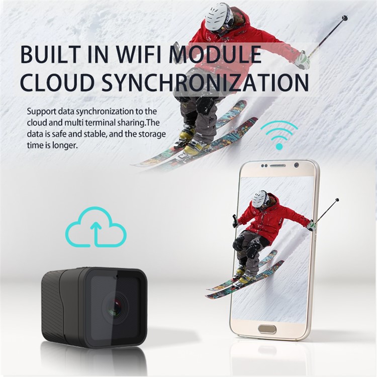 CS03HD 1080P Action Caméra WiFi Sports Caméra Sports Outdoor Apacerse Came Came de Sécurité Hautes Sécuritée Sans Came Support-6