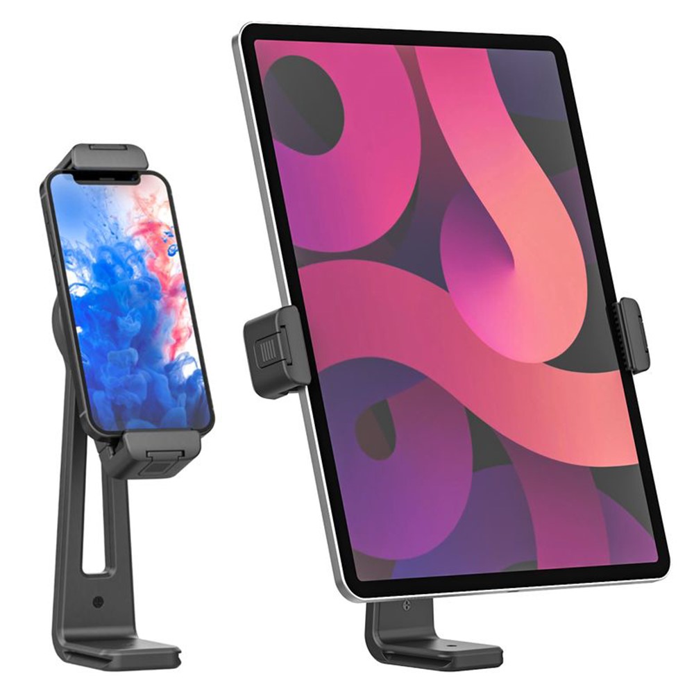 UURIG ST-20 Cell Phone Tripod Mount Adapter Adjustable Tablet Holder Mount with 1/4" Screw and Aka Support 360-Degree Rotating for Photography Live-streaming Selfie-8