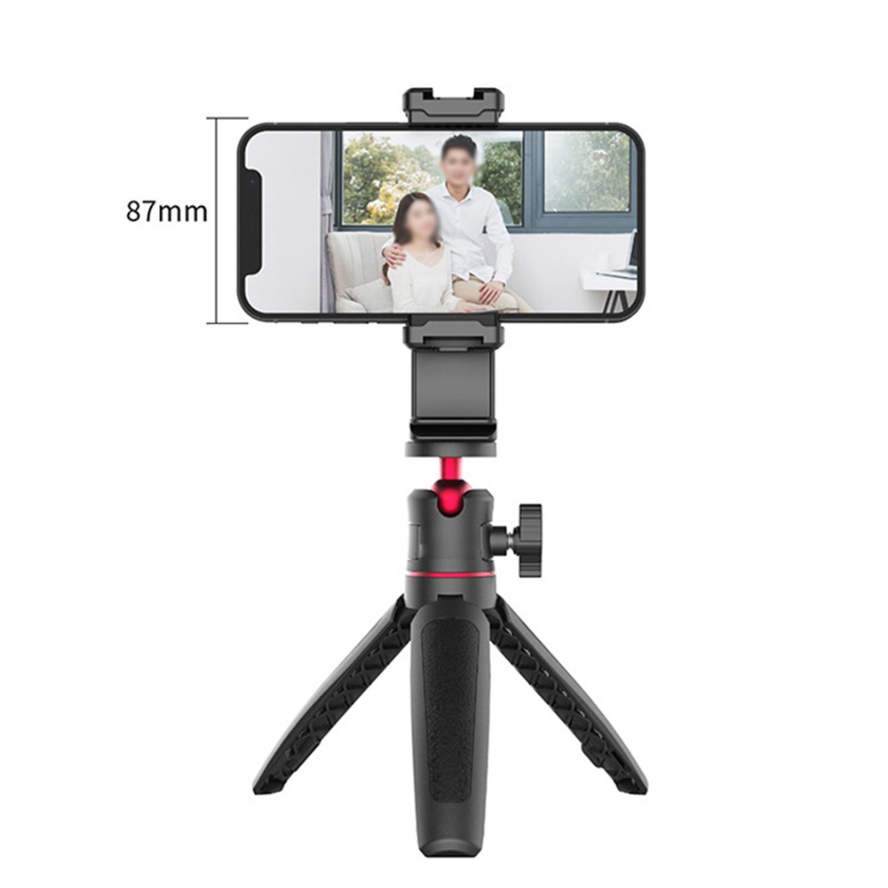 UURIG ST-22 Mobile Phone Tripod Mount Adjustable Clamp Mount Adapter with 1/4" Screw and Aka for Photography Live-streaming Selfie Phone Clip Support 360-Degree Rotating-6