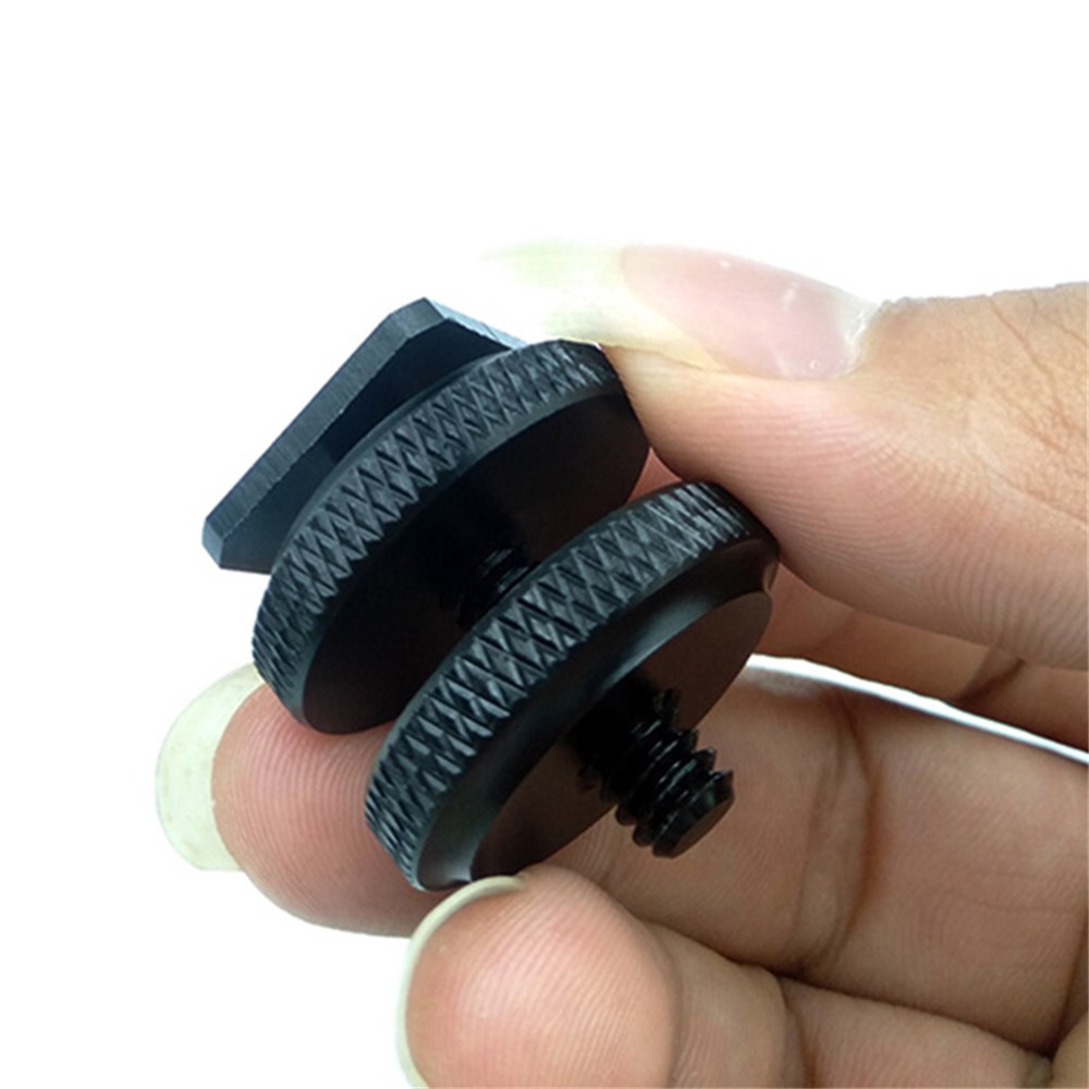 WESTAGE DSLR Camera Hot Shoe 1/4 inch Screw Adapter Aluminum Alloy Connector with Double Nut-3