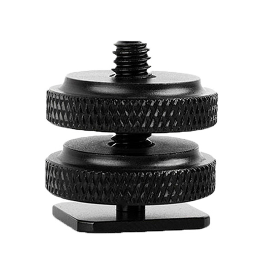 WESTAGE DSLR Camera Hot Shoe 1/4 inch Screw Adapter Aluminum Alloy Connector with Double Nut-4