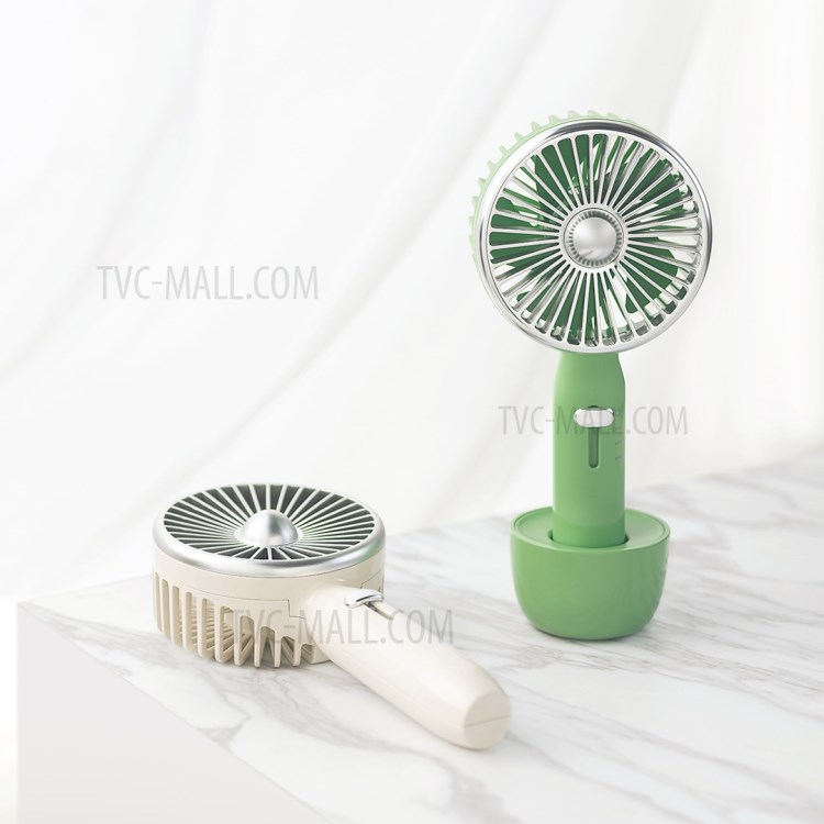 XIAOMI YOUPIN Guildford Vintage Style Handheld Cooling Fan USB Rechargeable Desk Mini Fan - Green-3