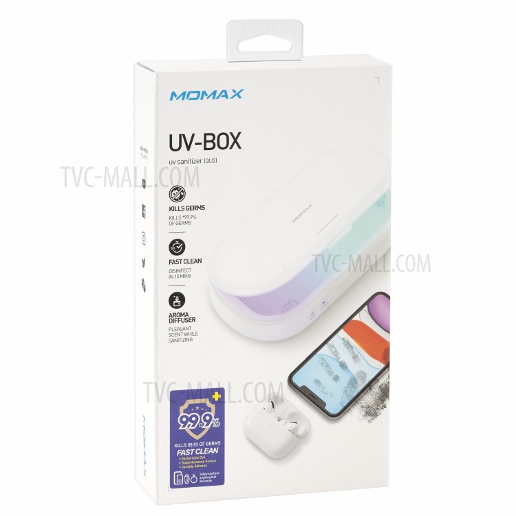 MOMAX UV-BOX UV Sanitizer Multifunctional Sterilization Box with Aromatherapy Function - White-9