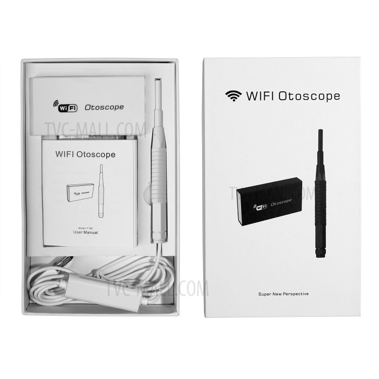 F190 WiFi 3.9mm Otoscope Camera Ear Scope Endoscope Ear Wax Removal Tool - White-15