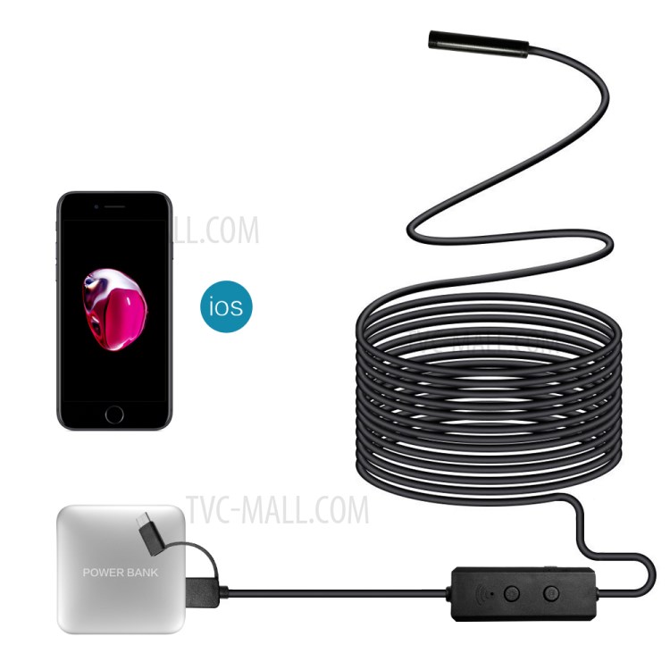 F160 3.5M Semi-Rigid WiFi Borescope 2.0MP 720P HD Endoscope Inspection Camera-5