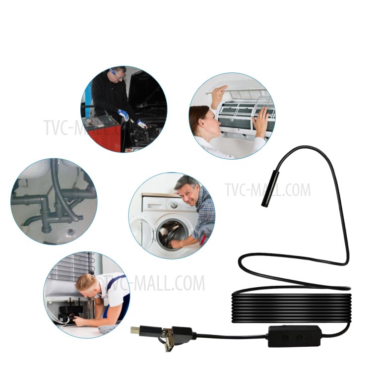 F160 3.5M Semi-Rigid WiFi Borescope 2.0MP 720P HD Endoscope Inspection Camera-8