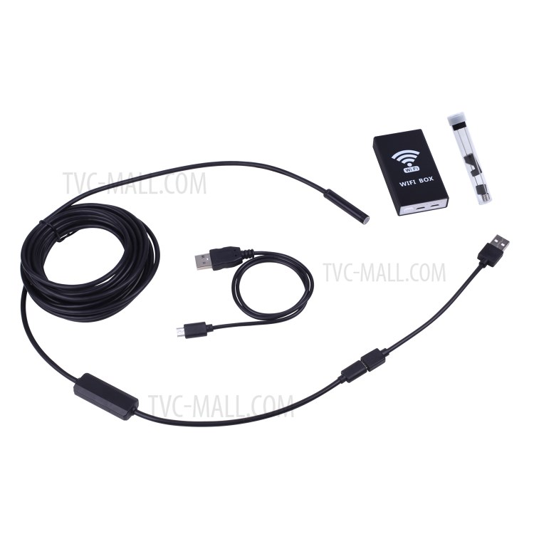 F140 10M 1200P Semi-rigid Wireless Endoscope WiFi Borescope Inspection Camera 8mm Snake Camera-4