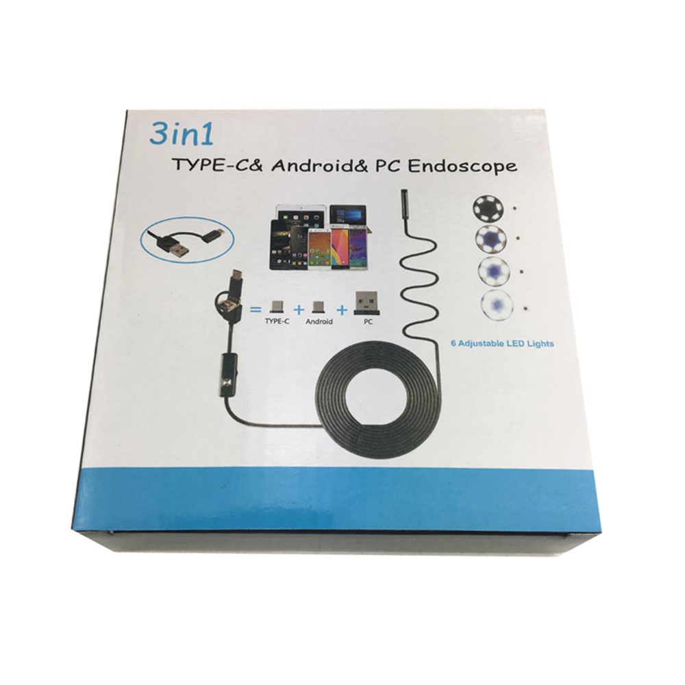 Caméra D'inspection D'endoscope AN100 AN100 Caméra de Serpent 8 mm Avec Câble Semi-rigide 5m