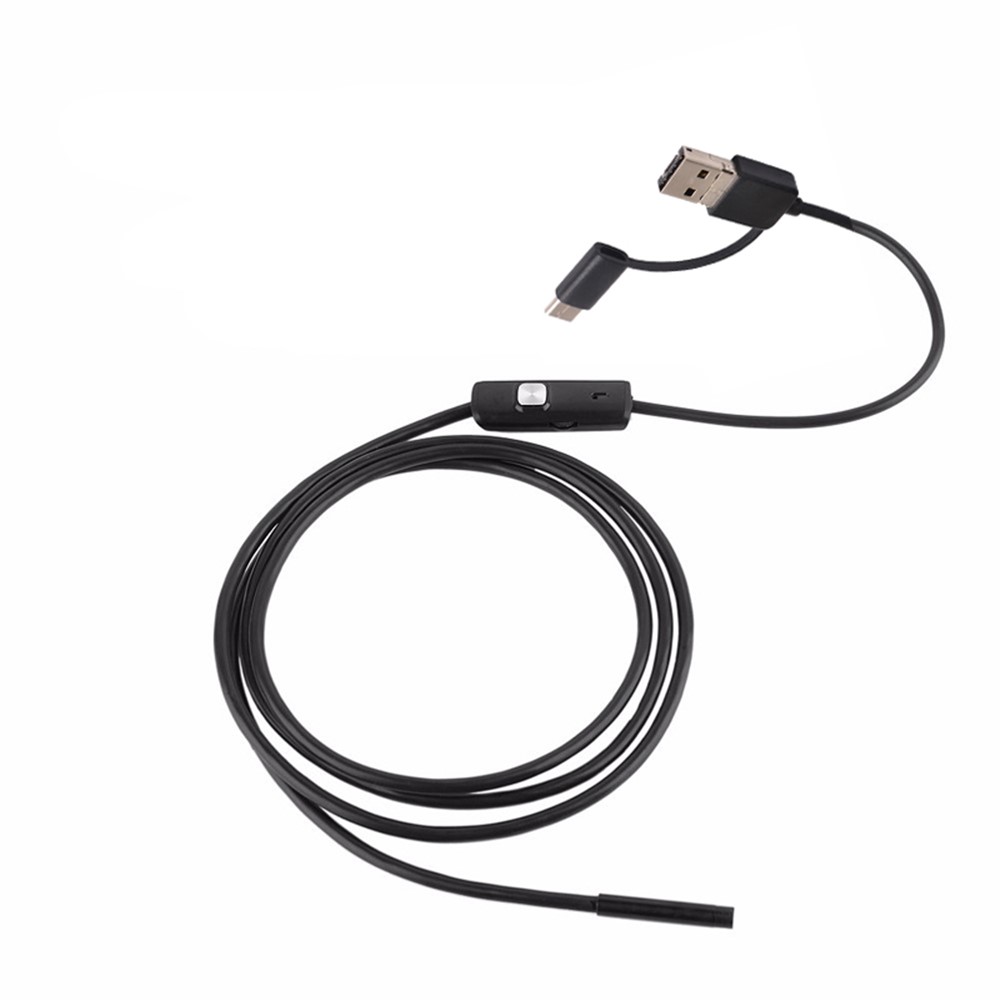AN100 3-in-1 Endoscope Inspection Camera 8mm Snake Camera with 3.5M Semi-Rigid Cable-2