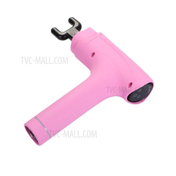 Corps Électrique À Main Percussion Massager Pistolet Massage Des Tissus Profonds - Rose-3