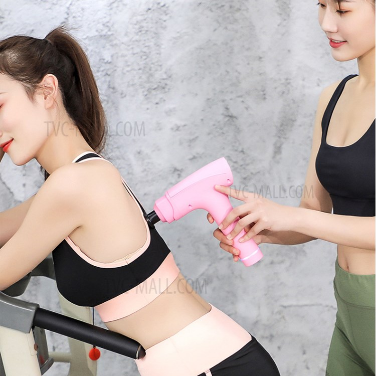 Corps Électrique À Main Percussion Massager Pistolet Massage Des Tissus Profonds - Rose-4