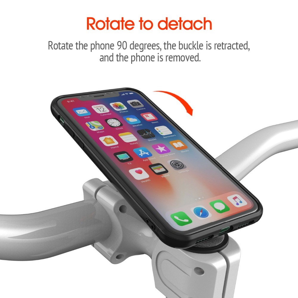 Mountain Bike Bicycle Handlebar Phone Bracket with Shockproof Phone Shell for iPhone 8/7 4.7 inch-9