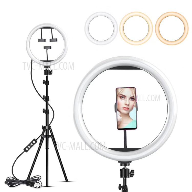 Lampe De Bureau De Support M33 Éclairage Annulaire 13 Pouces Téléphone Cellulaire Caméra Lumière LED-1