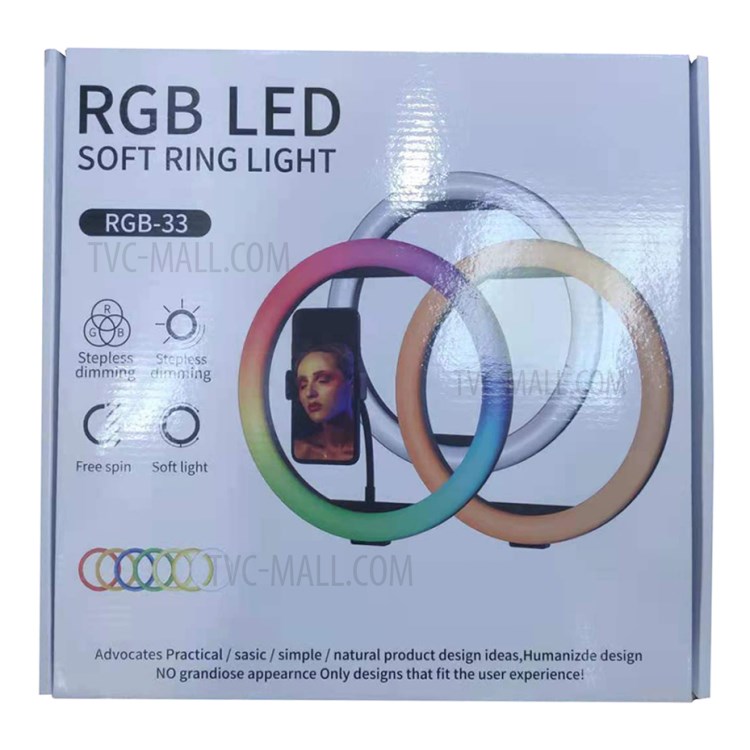 Lampe De Bureau De Support M33 Éclairage Annulaire 13 Pouces Téléphone Cellulaire Caméra Lumière LED-4