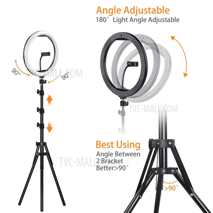 Lampe De Bureau De Support M33 Éclairage Annulaire 13 Pouces Téléphone Cellulaire Caméra Lumière LED-6