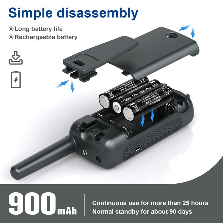 G200 2Pcs Wireless Professional Mini Intelligent Chip Walkie Talkie-4