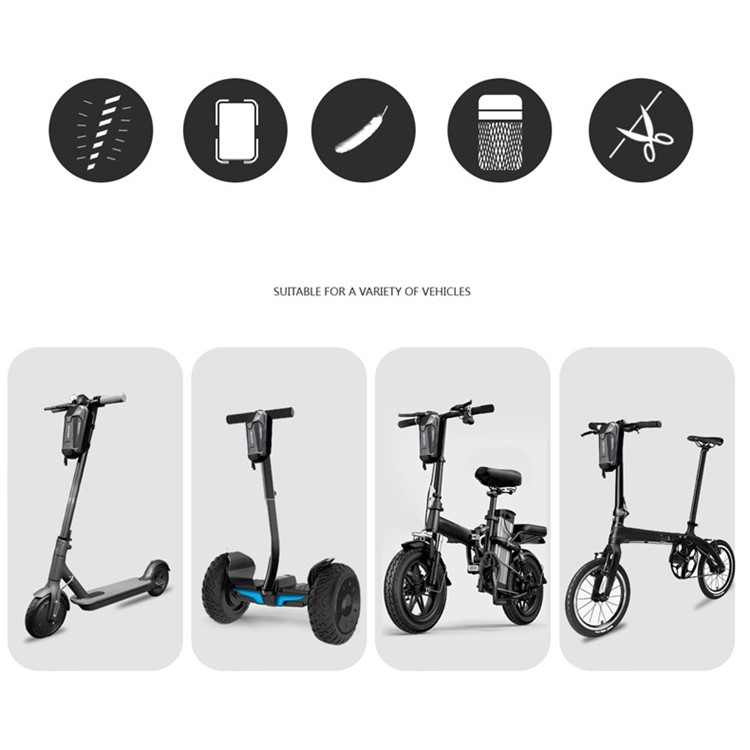 Sac À Manche De Tête De Scooter Électrique Universel Sac À Coque Dure Eva-7