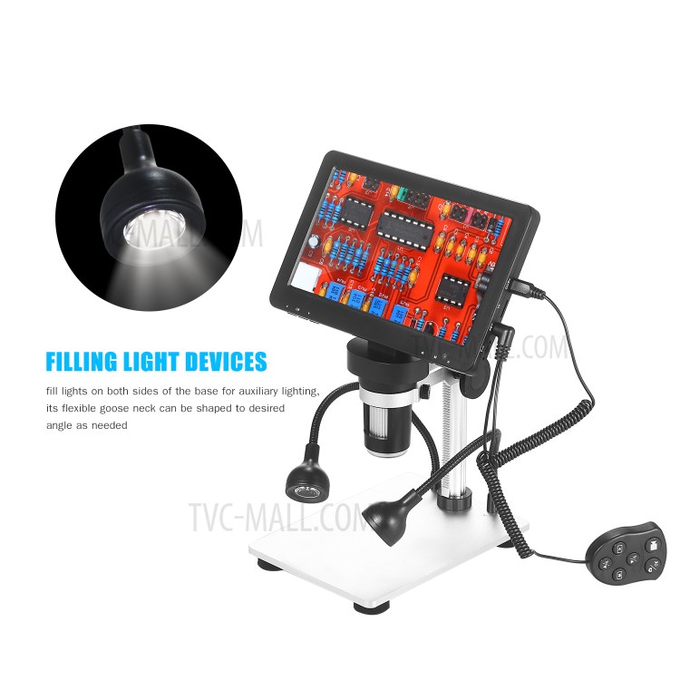 1080FHD 1200X Magnification Digital Microscope Video Camera Microscope with Holder for Circuit Board Repair Soldering DIY Tool-8