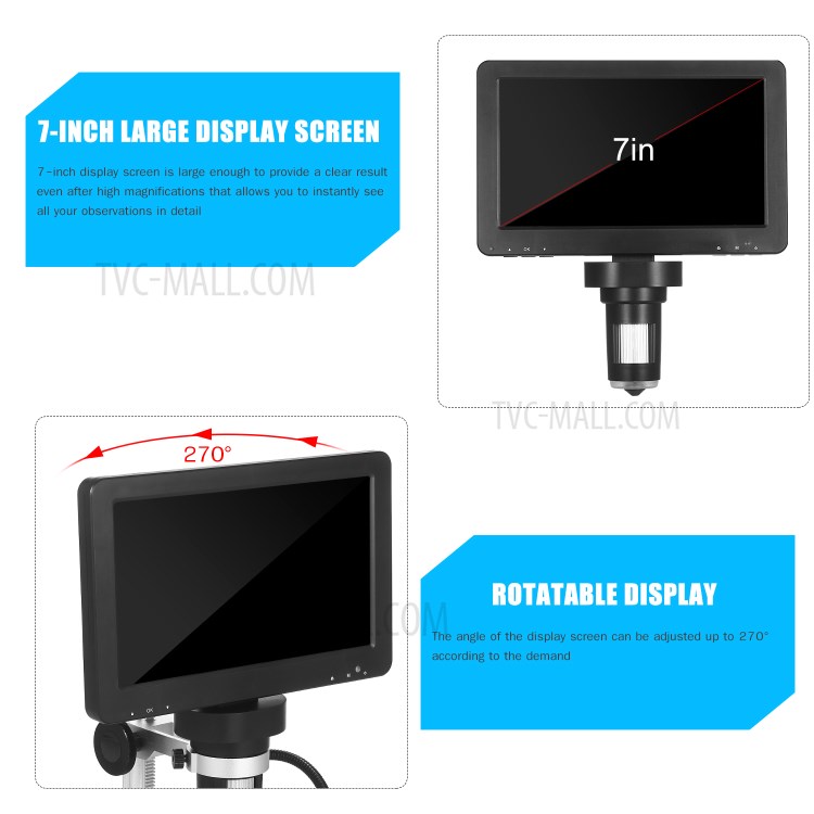 1080FHD 1200X Magnification Digital Microscope Video Camera Microscope with Holder for Circuit Board Repair Soldering DIY Tool-9