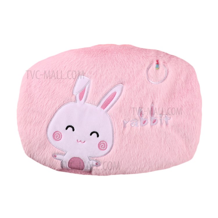 Winter Cartoon Animal Rechargeable Soft Plush Hand Warmer Heated Bag - Pink-1