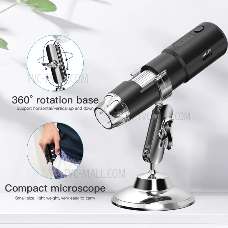 Inskam 314 50-1000x Vergrößerung WiFi Electronic Digital-Mikroskop 8 LED-Licht-Multifunktionsmikroskop Mit 360 ° -Rundsockel-2