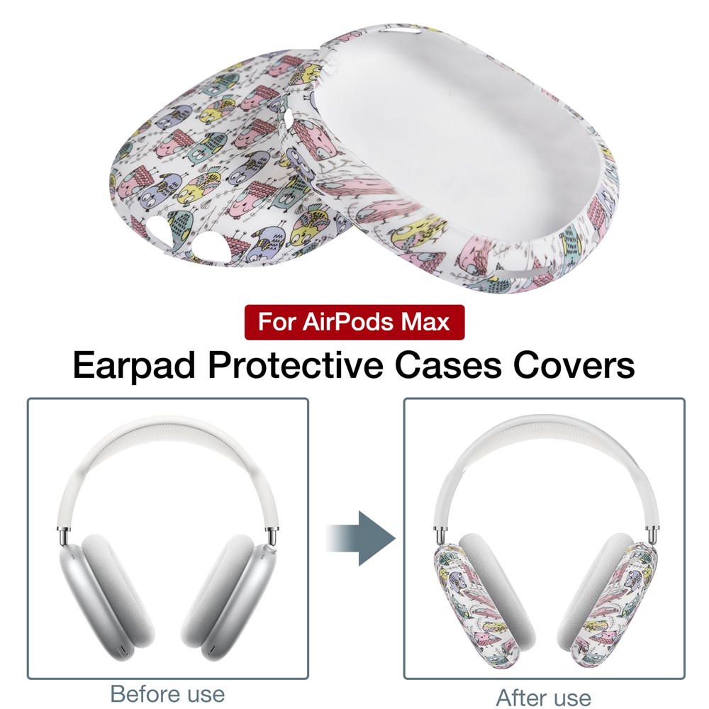 New Silicone Earmuff Protective Cover for AirPods Max Bluetooth Headset - Owl-13