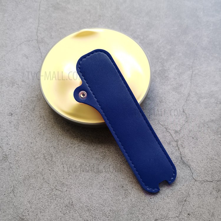 HAT-PRINCE JUUL Litchi Texture PU Leather Full Coverage Electronic Cigarette Protective Case with Lanyard - Blue-3