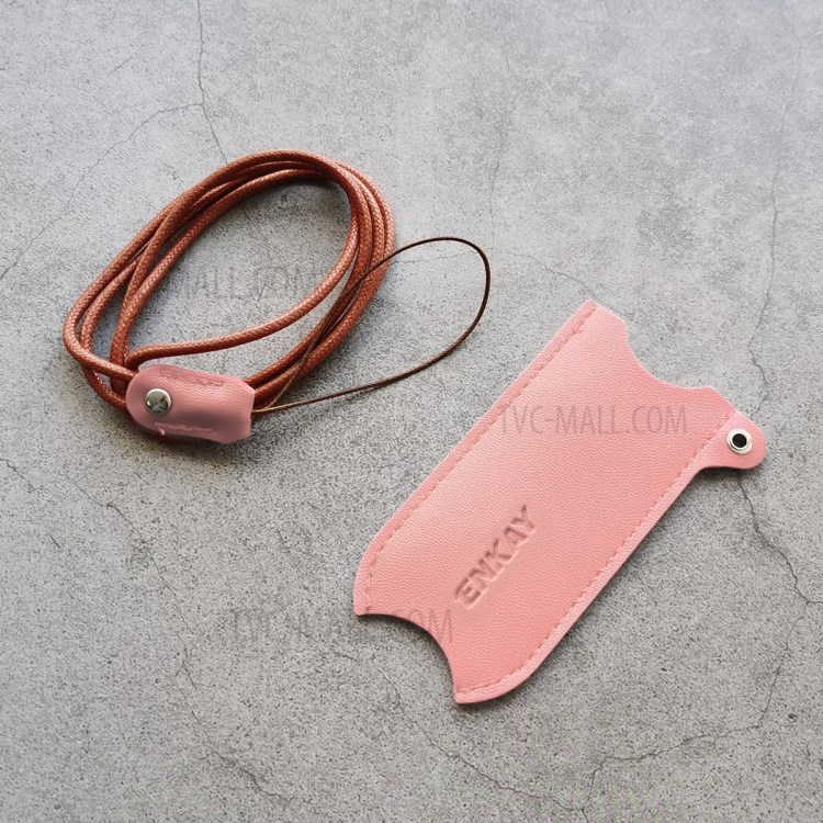 HAT-PRINCE JOUZ 20 Litchi Texture Half Coverage PU Leather Electronic Cigarette Protective Case with Lanyard - Pink-5
