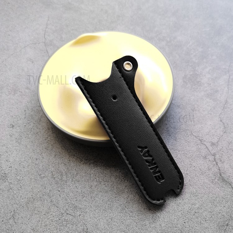 HAT-PRINCE JUUL Litchi Texture PU Leather Half Coverage Electronic Cigarette Protective Case with Lanyard - Black-2