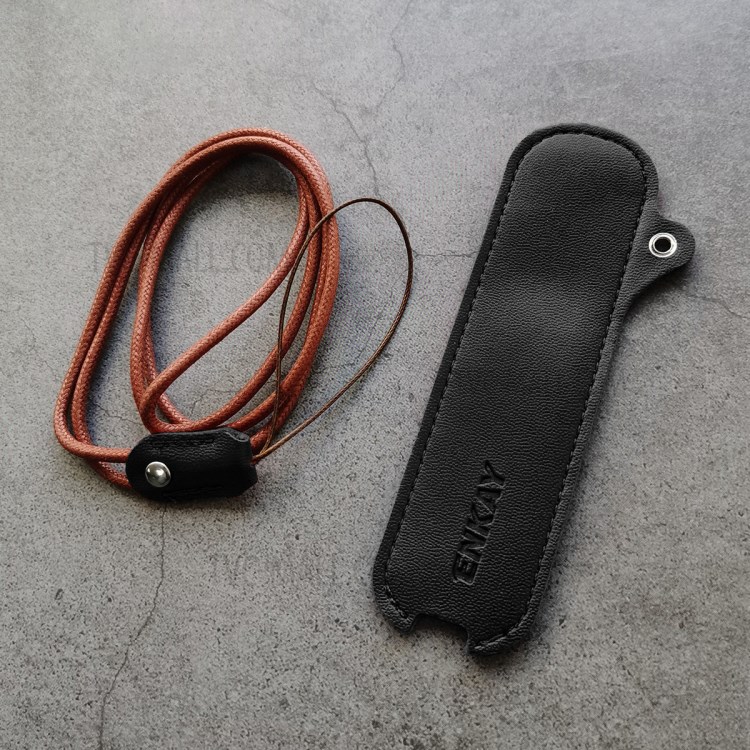 HAT-PRINCE JOUZ C Full Coverage Litchi Texture PU Leather Electronic Cigarette Protective Case with Lanyard - Black-1