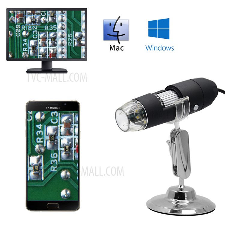 1000X 8LED USB Digital Microscope Endoscope Camera Inspection for Mobile Phone Repairing Hair Skin-8