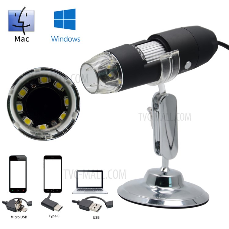 1000X 8LED USB Digital Microscope Endoscope Camera Inspection for Mobile Phone Repairing Hair Skin-9