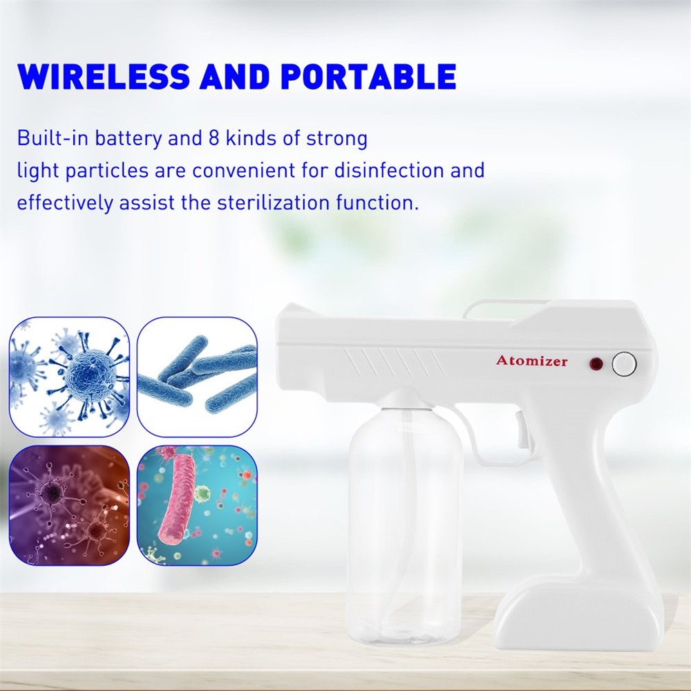 YJ-01 UV Wireless Disinfection Blue Light Steam Gun Hair Spray Machine Water Mist Trigger Sprayer-4