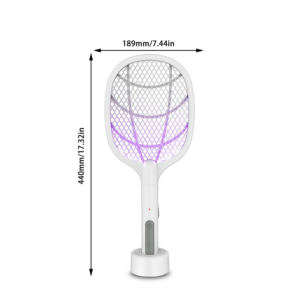 XQN-888 USB Rechargeable Handheld Home Electric Fly Mosquito Swatter Racket Bug Insects Killer-12