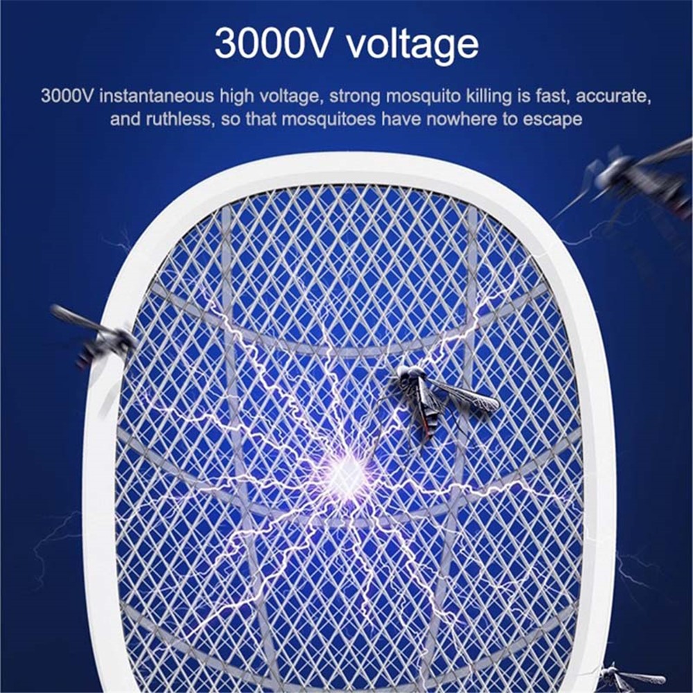 XQN-888 USB Rechargeable Handheld Home Electric Fly Mosquito Swatter Racket Bug Insects Killer-9