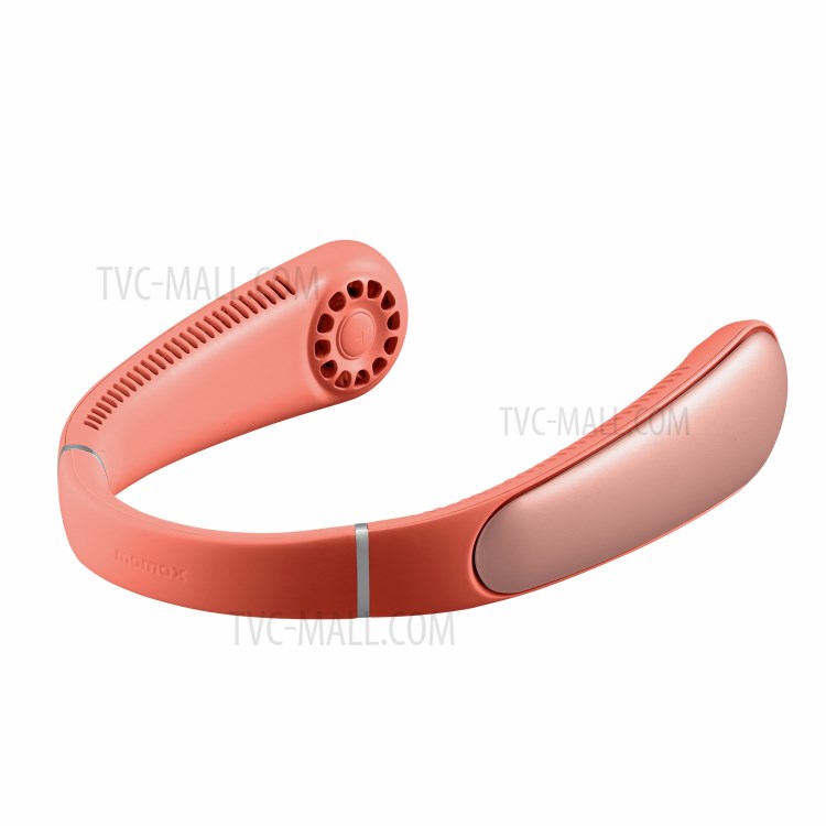 MOMAX iFAN8 USB Neck Hanging Fan 5 Speeds Adjustable Cooling Fan Air Cooler for Traveling Outdoor Home Office - Pink-5