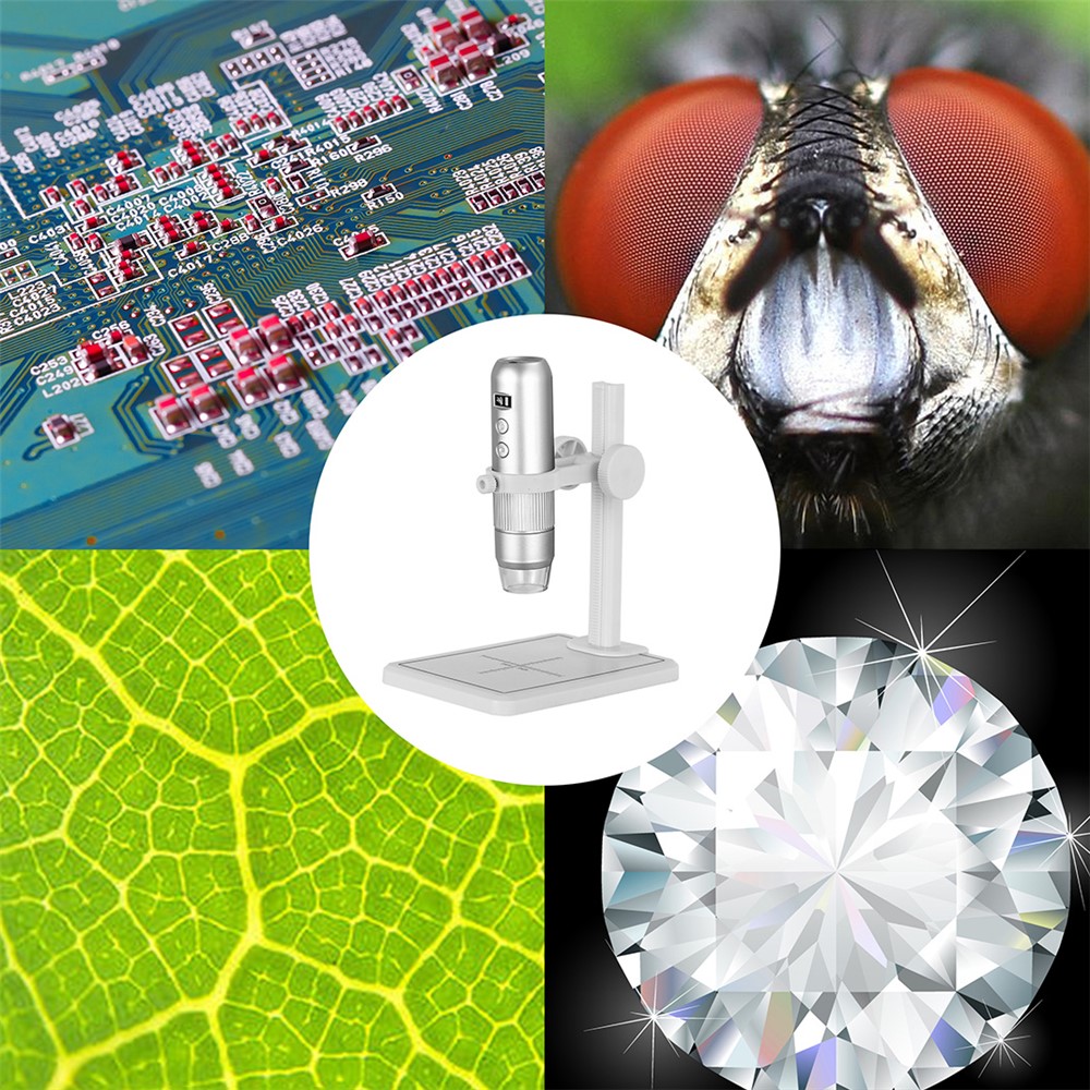 MS4 50X-1000X 8LED 2.0M High-definition Rechargeable WiFi Wireless Digital Microscope Magnifying Glass-2