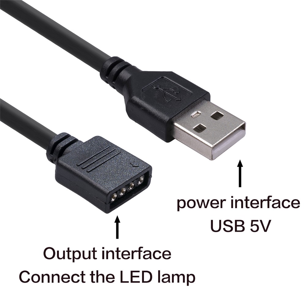 JH-RGB01 Mini Strip Light Controller LED Wireless RGB Remote Control USB Charging for Bar/KTV/Home-4