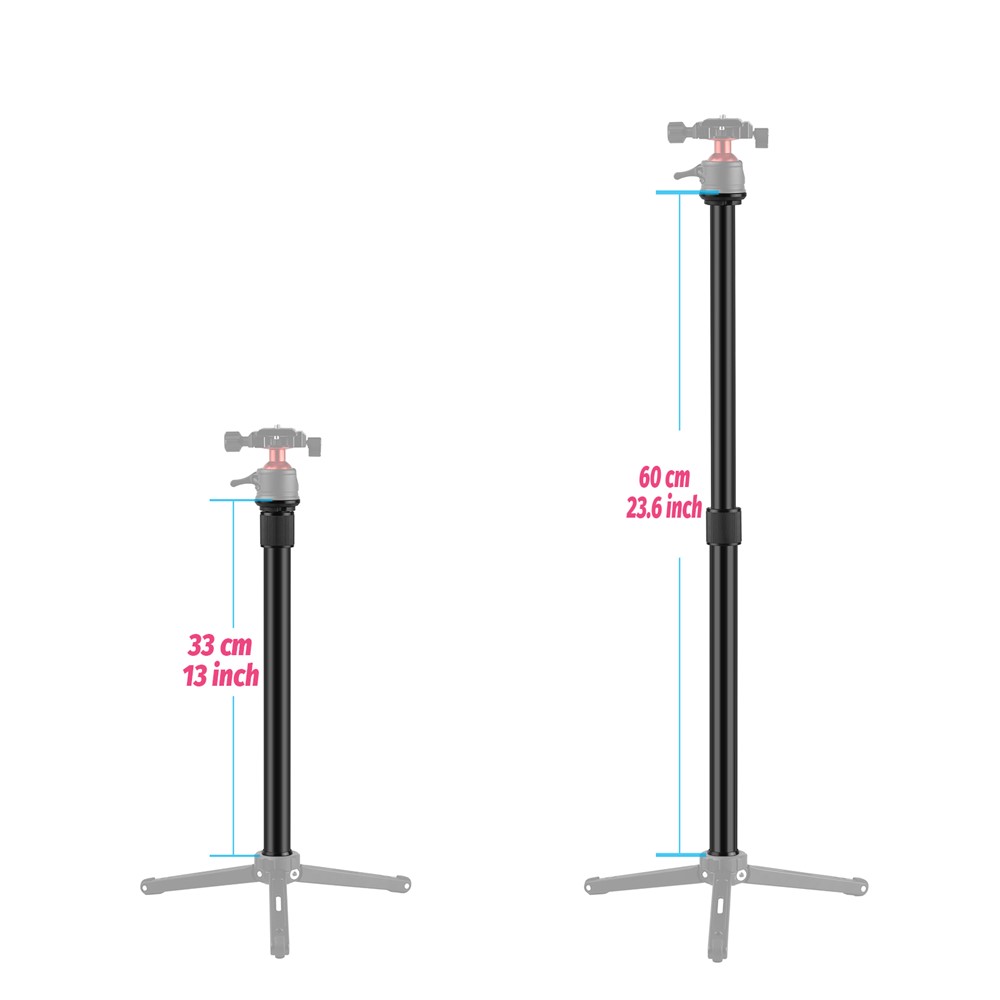 ADAI MC-60 Telescopic Extension Rod Pole Selfie Stick with 1/4 inch Screw for Gimbal Stabilizer DSLR Camera-8