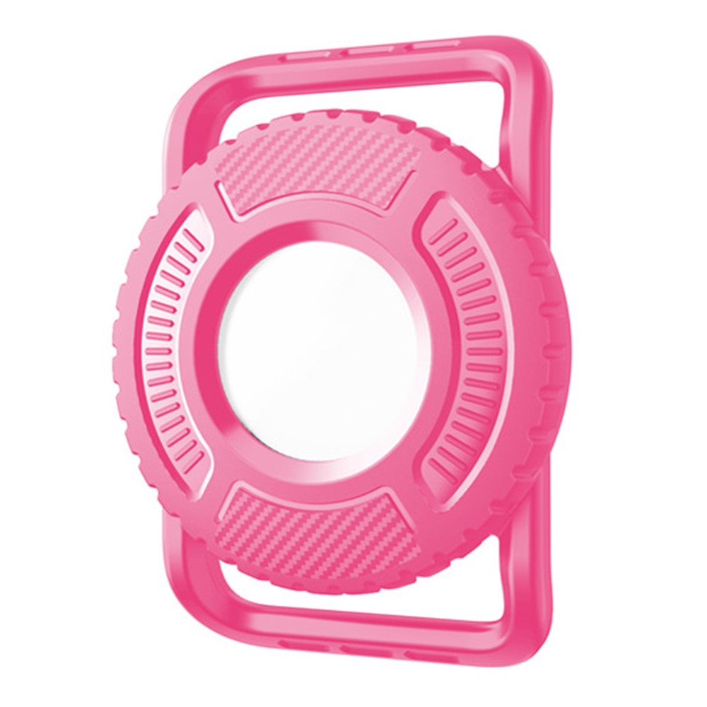 For Apple AirTag (2nd Generation) / AirTag Waterproof PC Case Shockproof Protective Cover for Pet Collar Outdoor Tracker - Rose