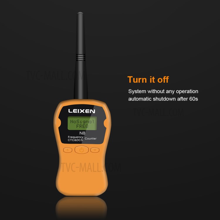 LEIXEN N8 Handheld Frequency Meter Counter Tester for Radio Interphone Ham Digital CTCSS DCS Monitor - Orange-2