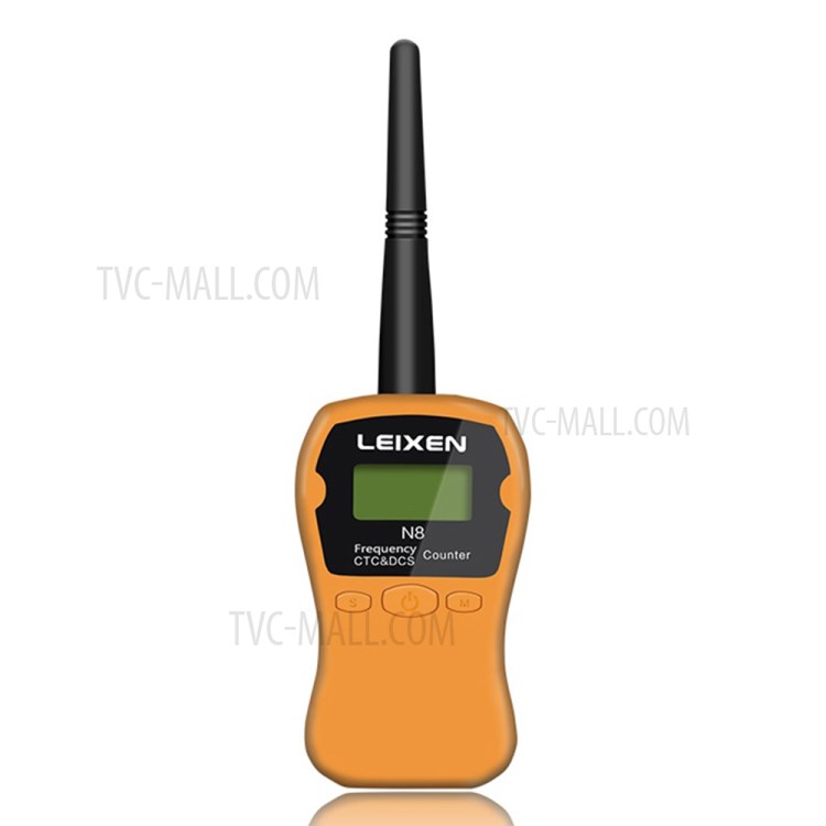 LEIXEN N8 Handheld Frequency Meter Counter Tester for Radio Interphone Ham Digital CTCSS DCS Monitor - Orange-6
