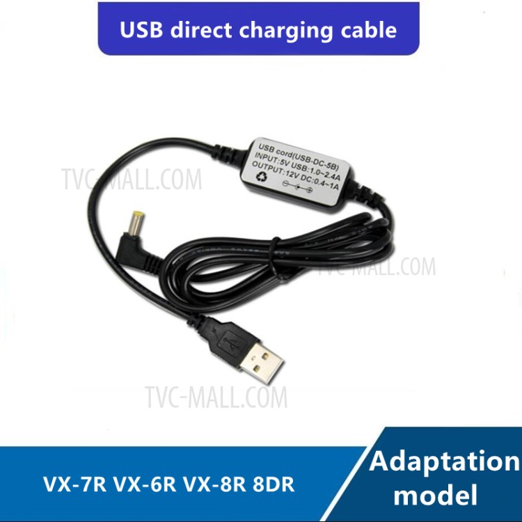 USB-6R Radio USB Power Cable for Yaesu VX-6R VX7R FT60R VX177 Walkie Talkie-2
