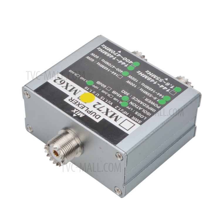 MX62 Antenna Combiner HF VHF UHF Tri-band HAM Walkie Talkie Antenna Linear Duplexer SO239 Plugin 50 ohm 60-100W-7