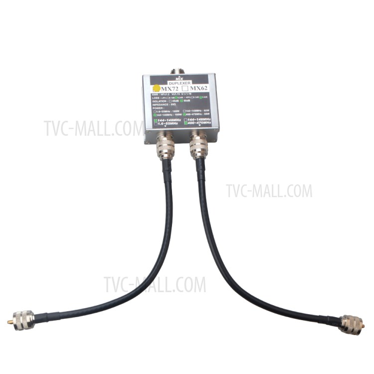 MX72 Antenna Combiner VHF 100W 144-148MHz UHF 60W 400-470MHz Dual Band Ham Walkie Taklie Duplexer Antenna-7